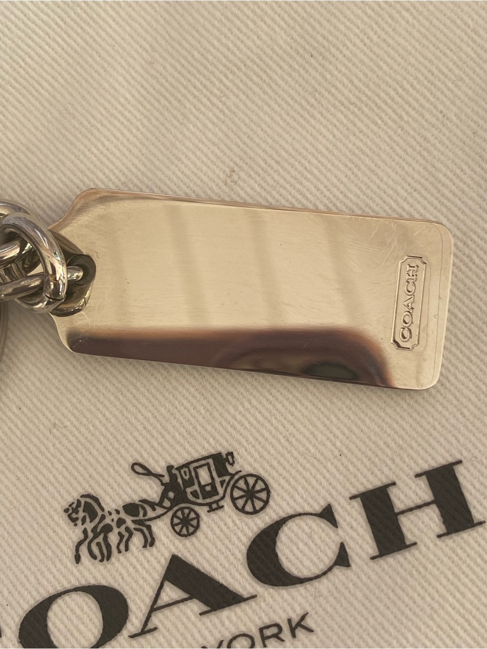 COACH Vintage Pave Swarovski Enamel Keychain FOB Purse Charm #8865 RARE - Picture 5 of 6